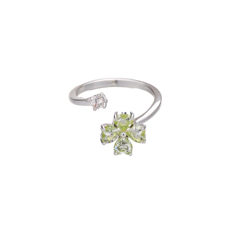Women's Clover Star Open-end Adjustable Summer Vacation Style Lucky Ring