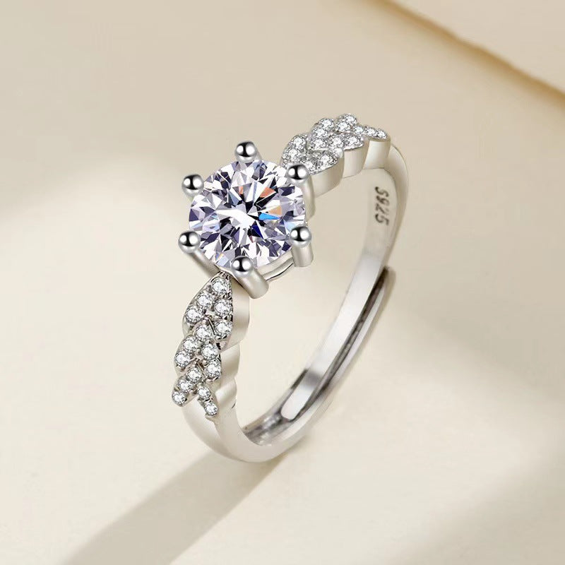 Moissanite Female Affordable Luxury Fashion Niche Rings