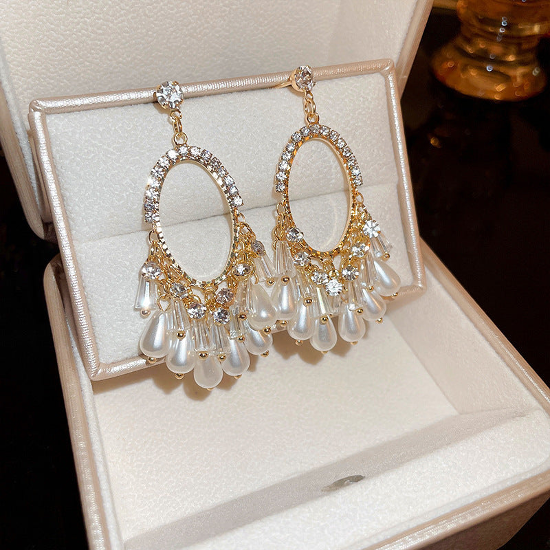 Zircon Butterfly Water Drop Ear Female Rings