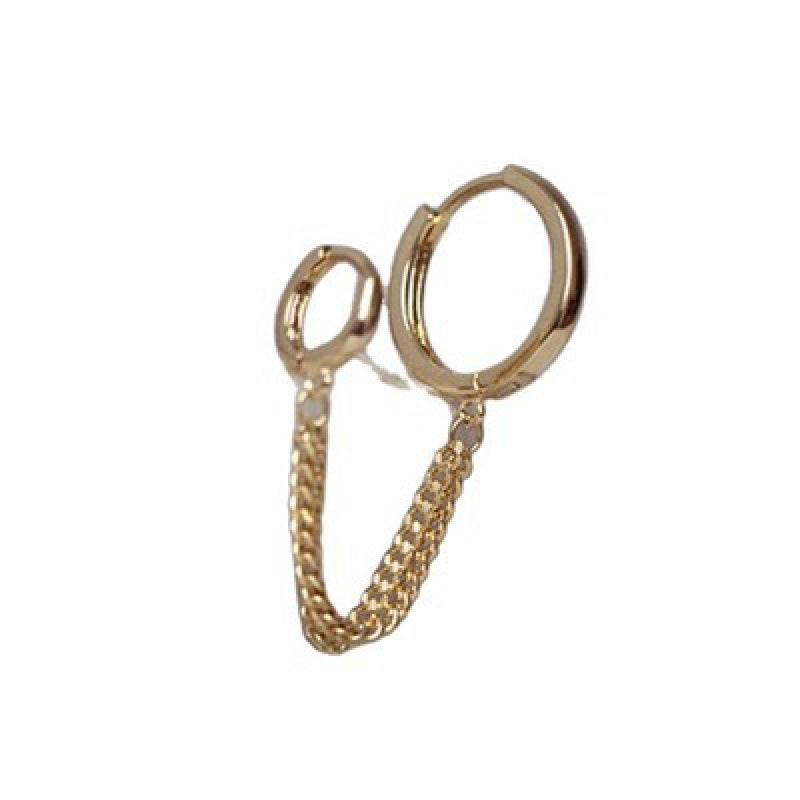 Double One-piece Simple Personality Single Short Ear Buckle