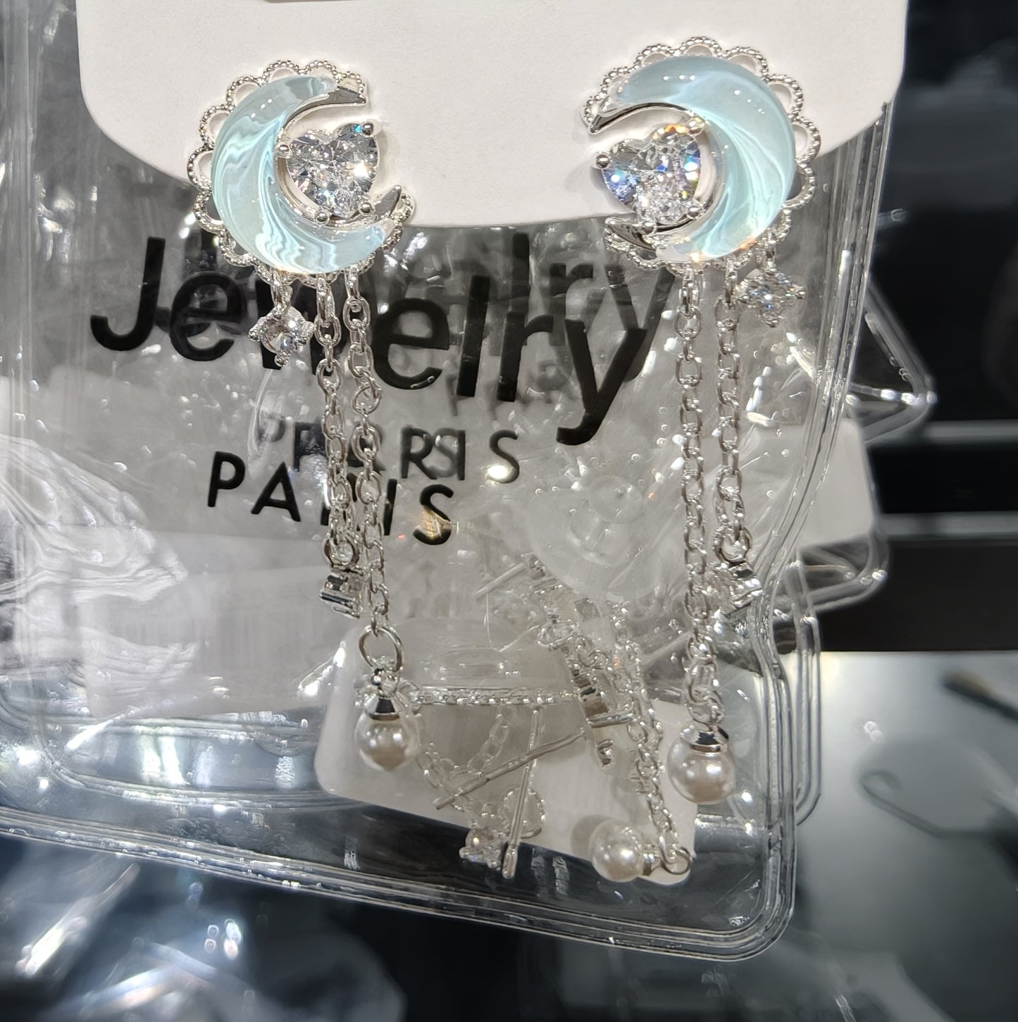 Women's Star Ear Sterling Sier Vintage Mori Style Zircon Niche Moonstone Stud Earrings