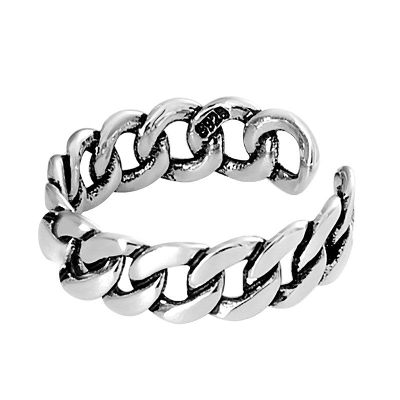 Men's Hip Hop Twin Aperture Open Personalized Cold Style Ring