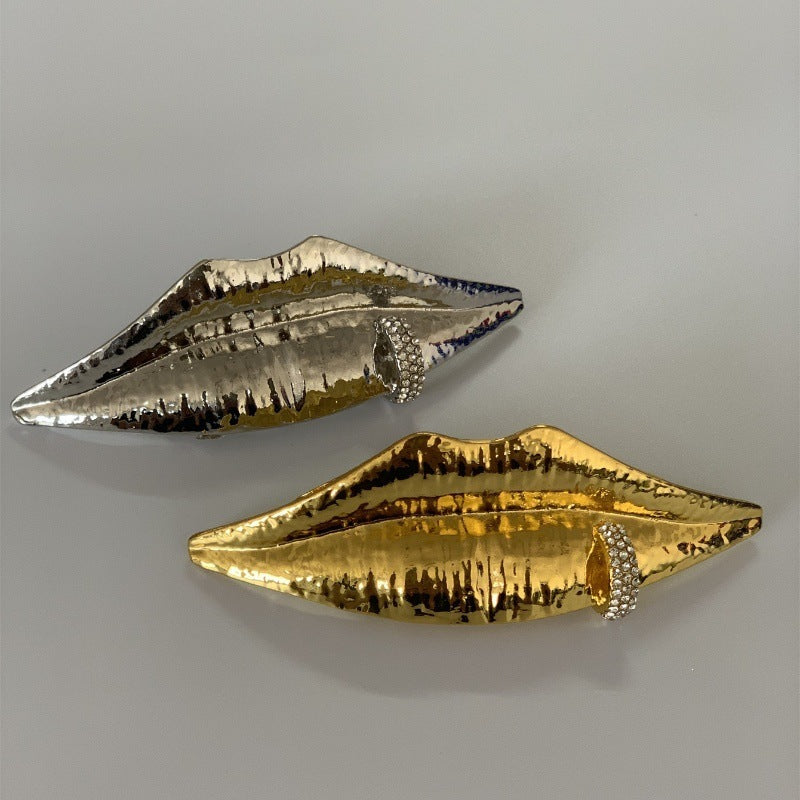 Women's Retro Unique Personality Big Lips Exaggerated Fashion Ring