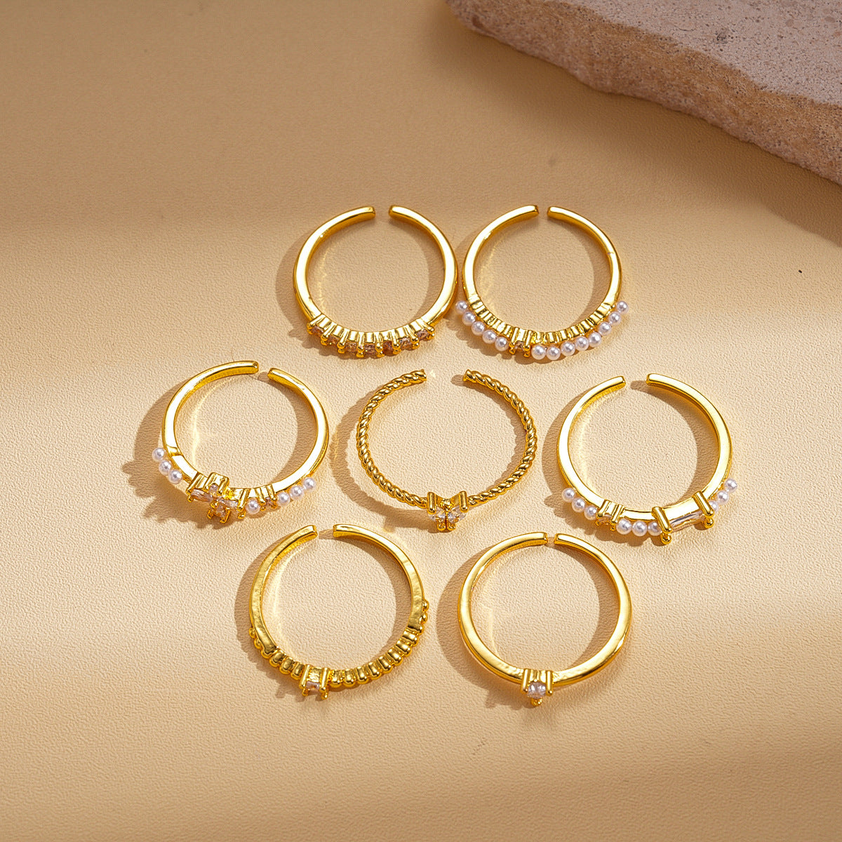 Rose Flower Love Pearl Light Luxury High Sense Ring