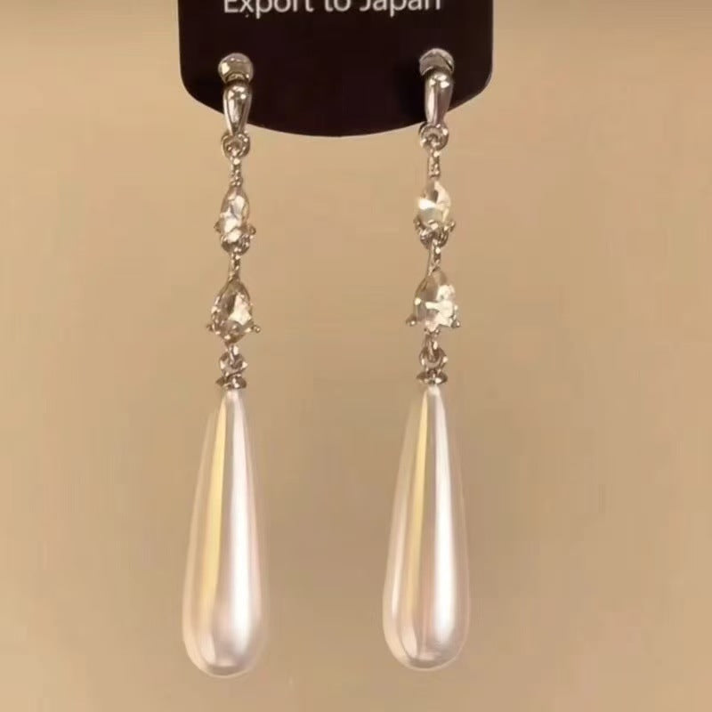 Luxury Pearl Water Drop Niche High Sense Temperament Fashion Earrings