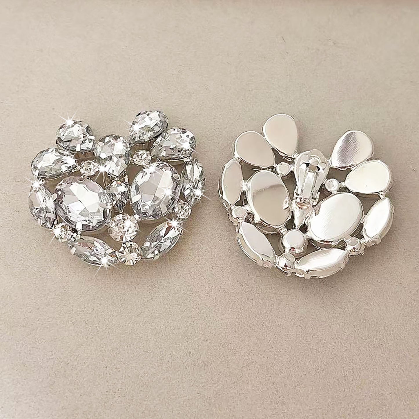High Profile Generous Love Heart Ear Clip Female Earrings
