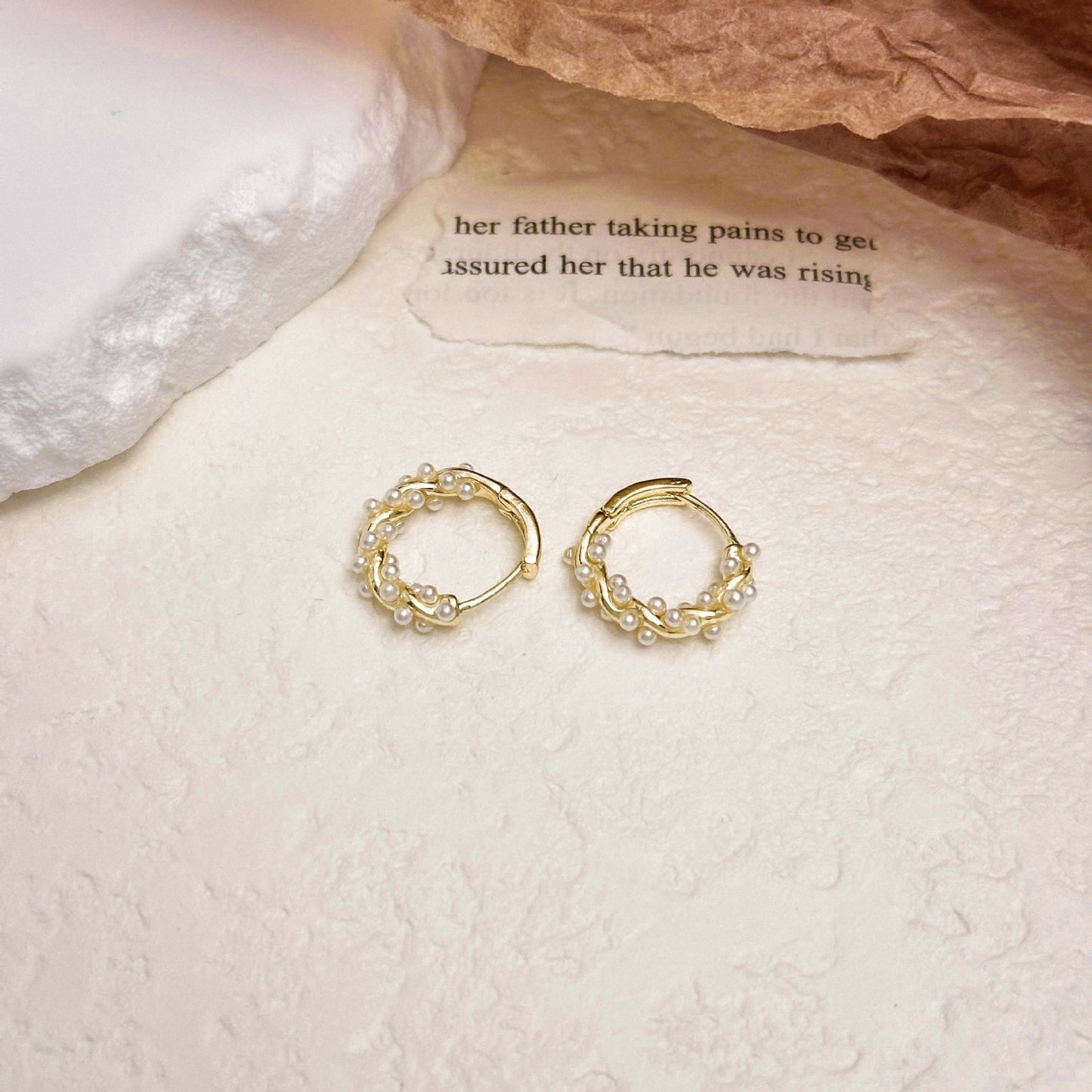 Fashionable Metal Texture Light Luxury Simple Earrings