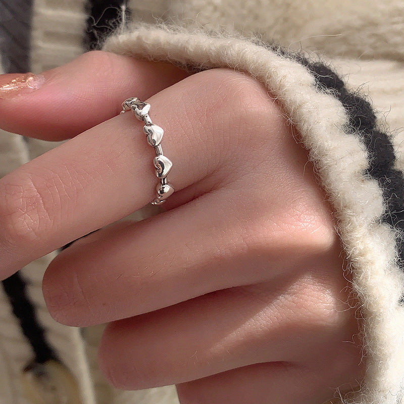 Female Light Luxury Minority Design Sense Simple Compact Opening Adjustable Ring