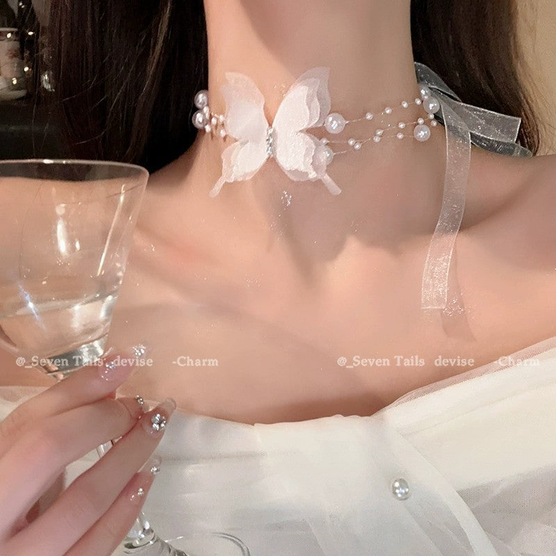 Women's Fairy Butterfly Pearl For Light Luxury Minority High-grade Necklace