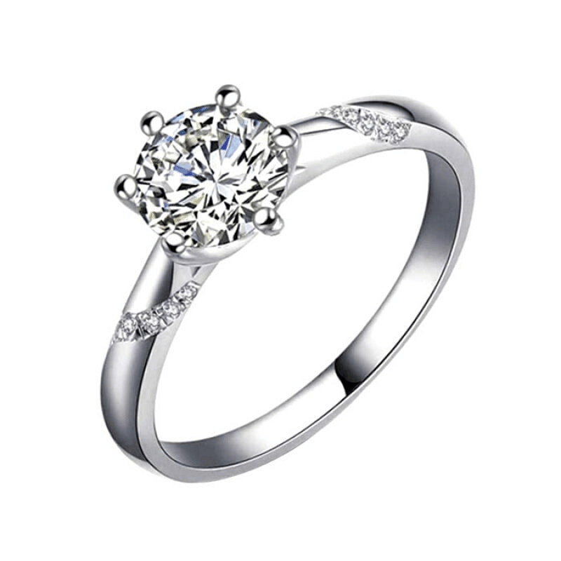 Live Broadcast Moissanite Female Classic Couple Rings