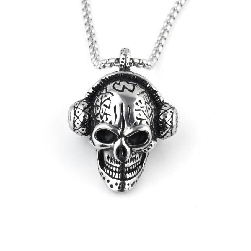 Men's Retro Creative Design Snake-shaped Stainless Steel Personalized Pendants