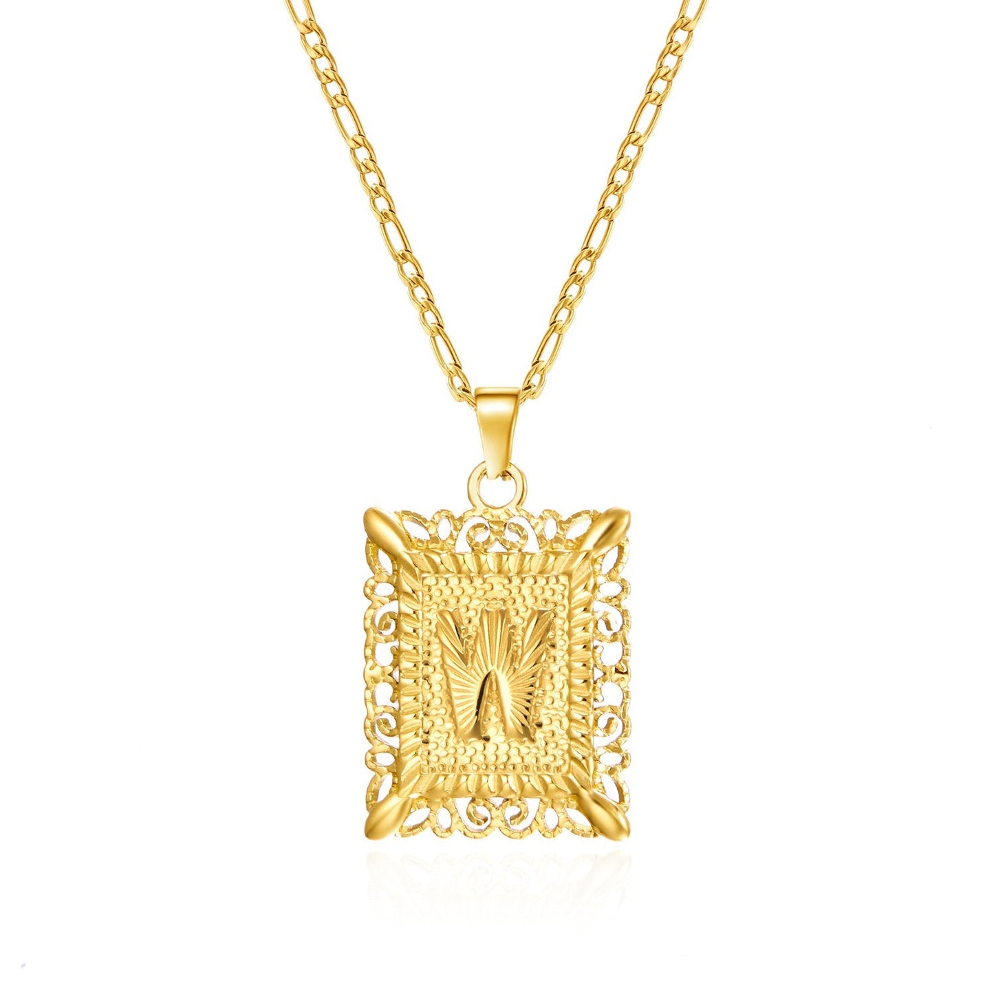 Clavicle Square Tag Gold-plated Does Not Necklace