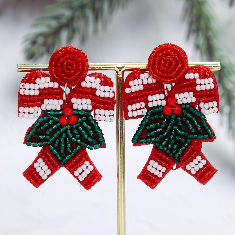 Bead Exaggerated Personalized Handmade Beaded Ethnic Earrings