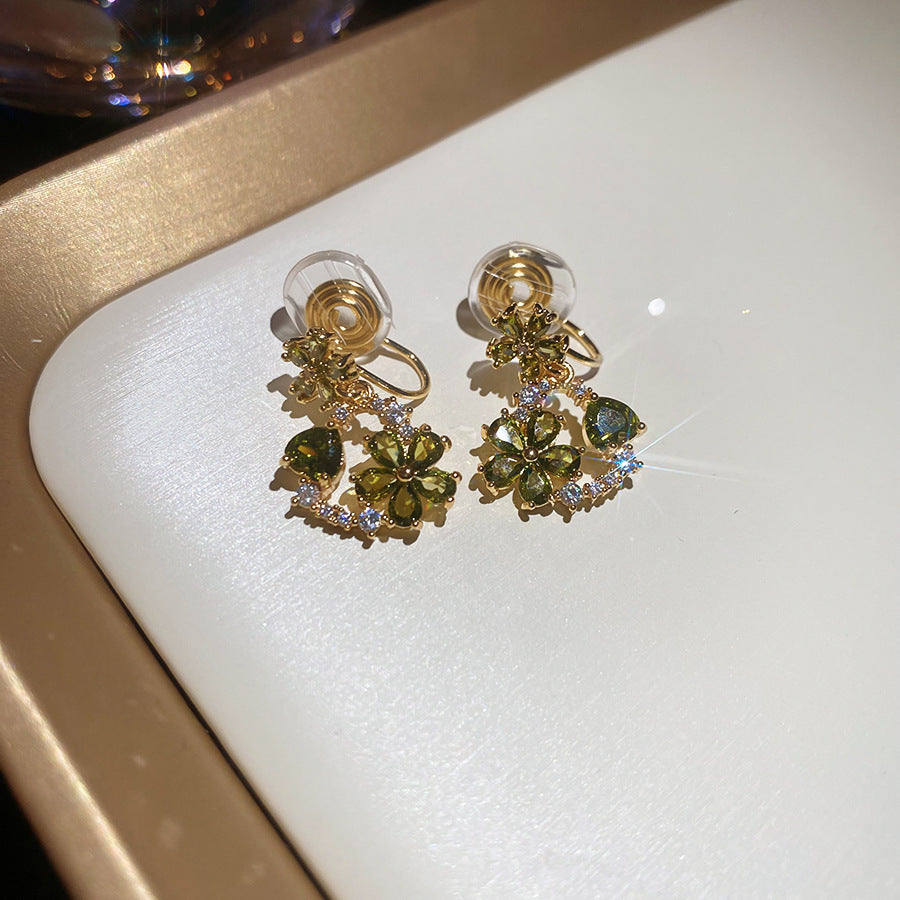 Tassel Ear Clip Vintage Court Style Rings