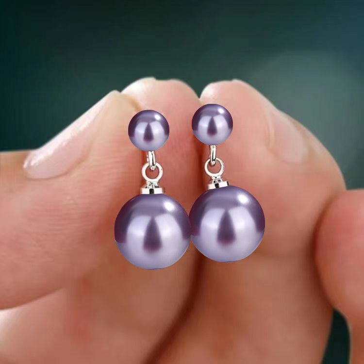 Small Demon Purple Pink Gold Red Imitation Stud Earrings