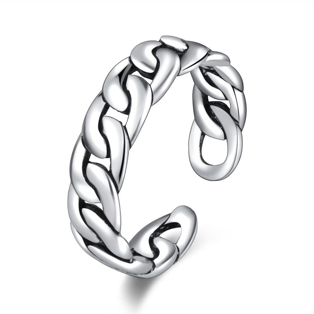 Women's & Men's Punk Heavy Wide Face Abstract Art Open Distressed Street Tide Ring