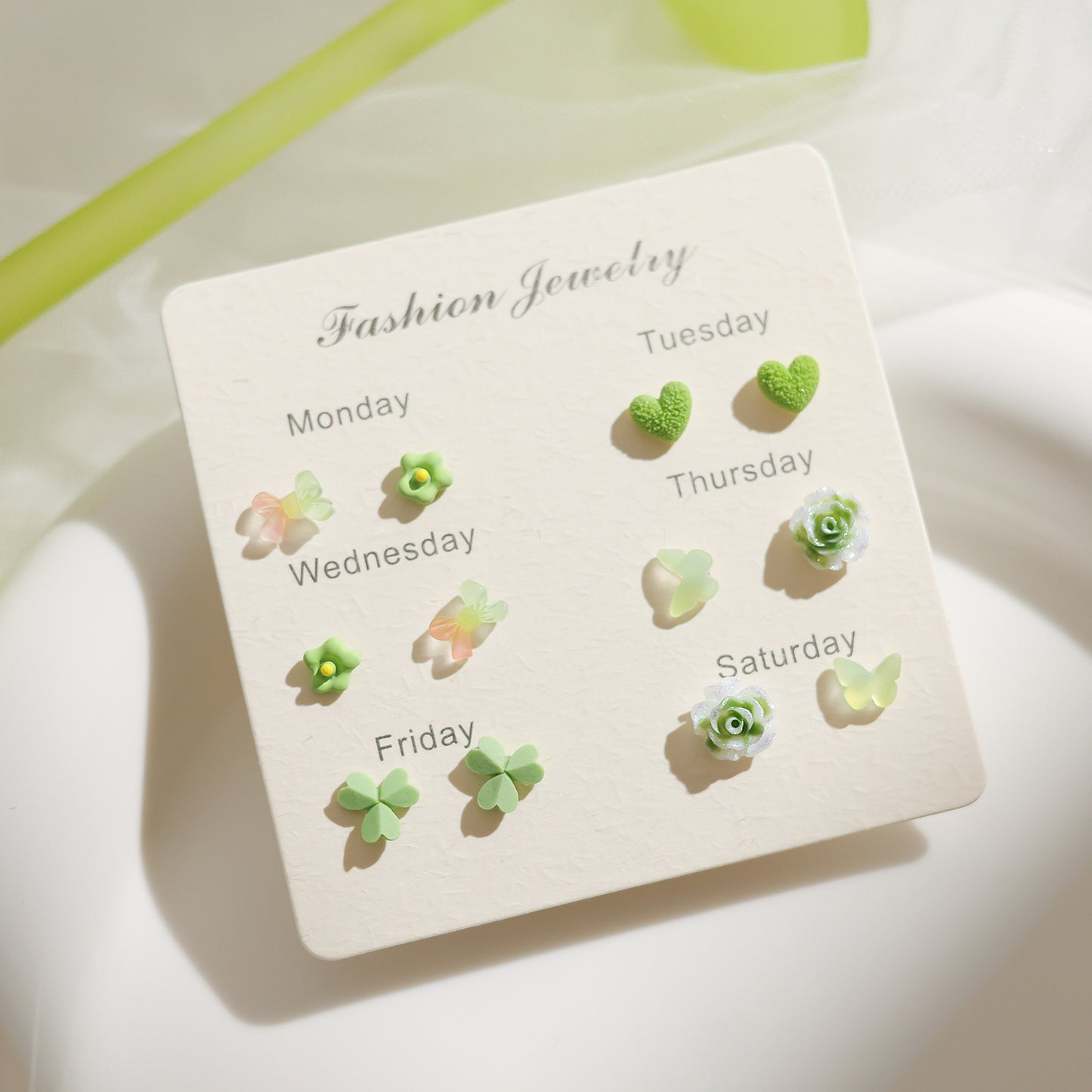 Female Pink Biological Porcelain Pin Ear Sensitive Skin Essential Stud Earrings