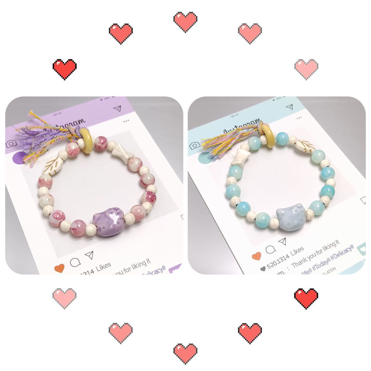 Cute Sweet Cat Ceramic Female Exquisite Bracelets