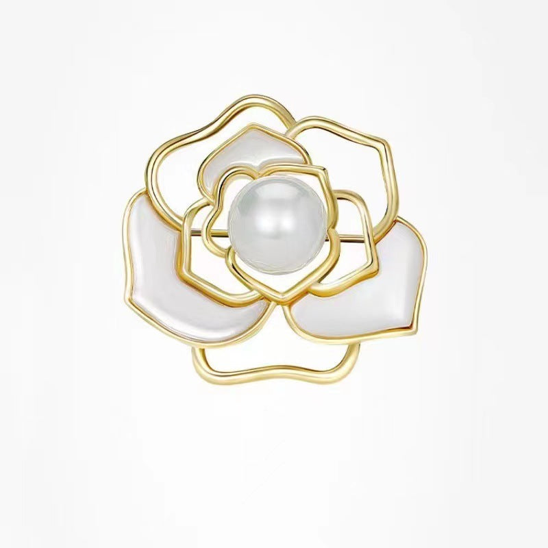 Golden Pearl Corsage Wheat Brooch Female High-grade Brooches