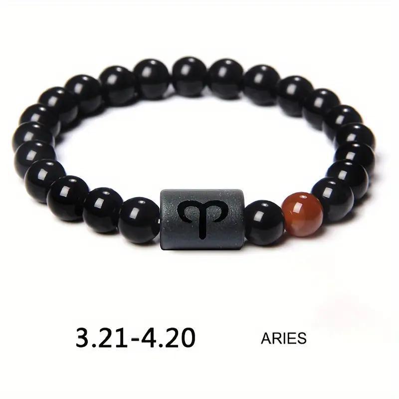 Planets Twee Constellations Natural Stone Blue Black Bracelet