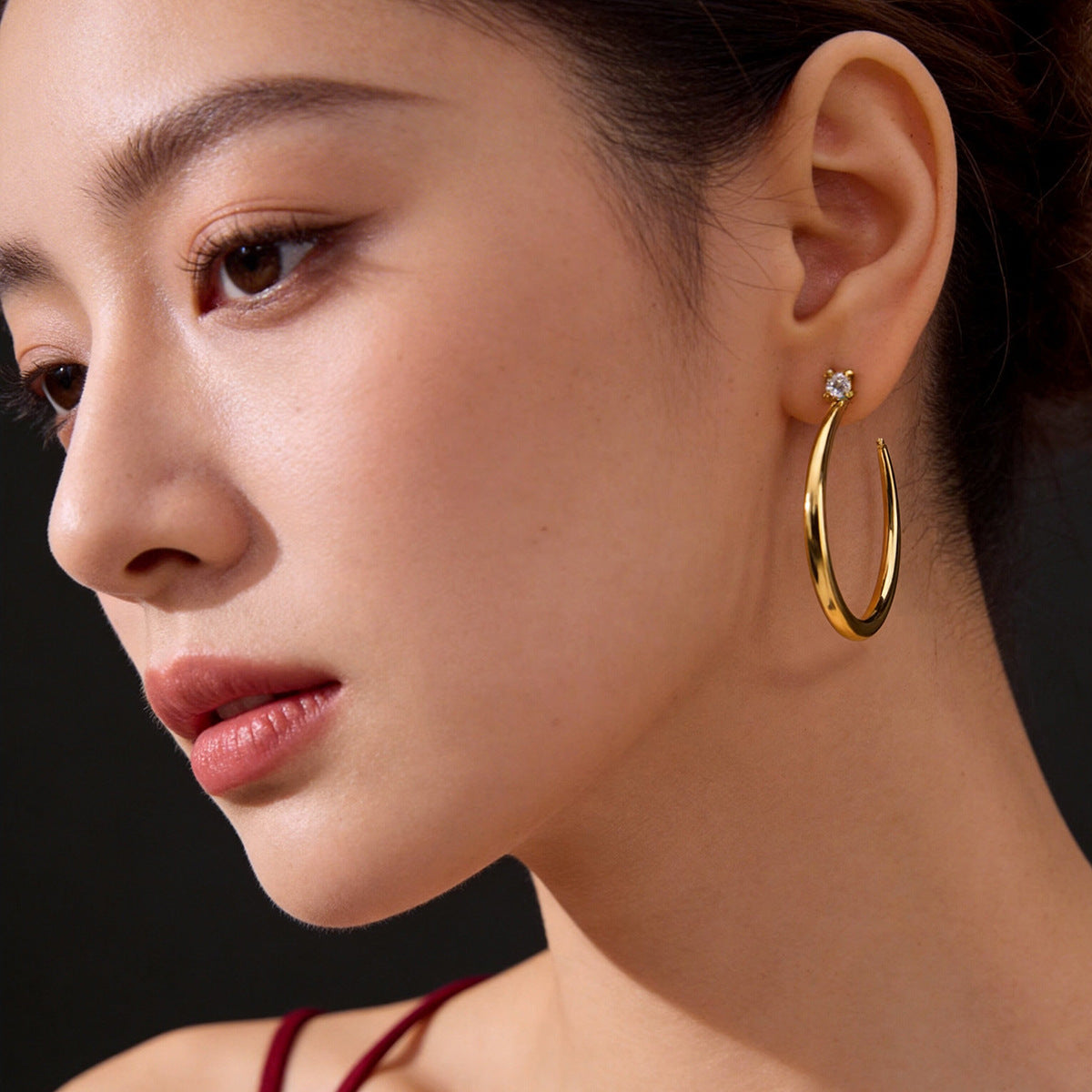 Big Ear Exquisite High-grade Personality Generous Sier Earrings