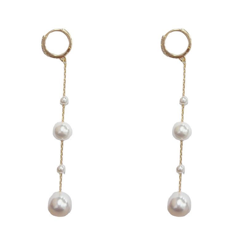 Women's Entry Lux Gentle Pearl Tassel Clip Simplicity Rings