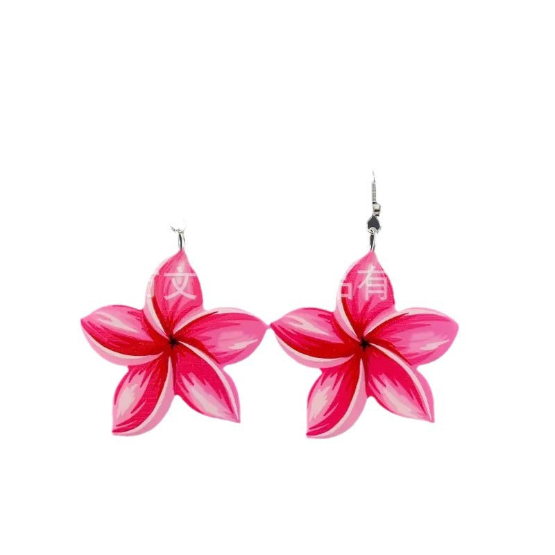 Women's Acrylic Flower Female Summer Niche Sense Creative Rings