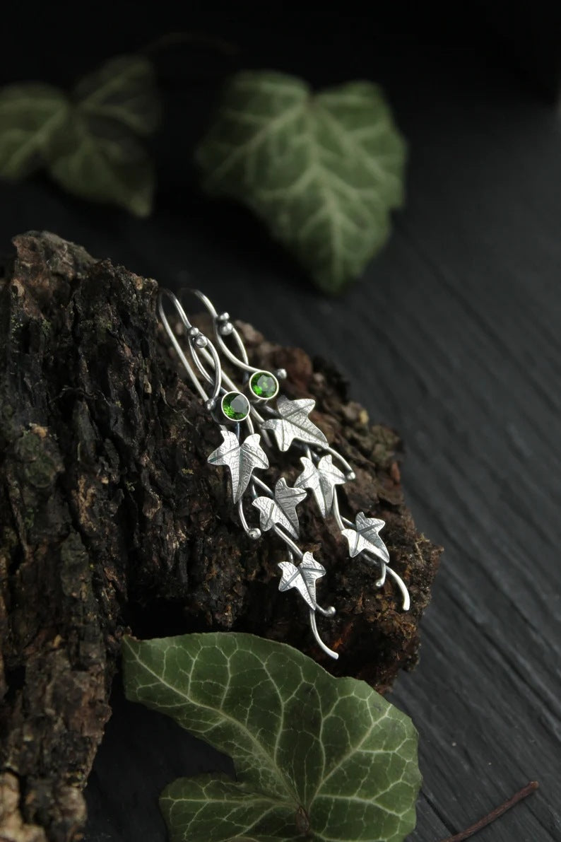 Charming Creative Retro Leaves Ivy Elf Earrings