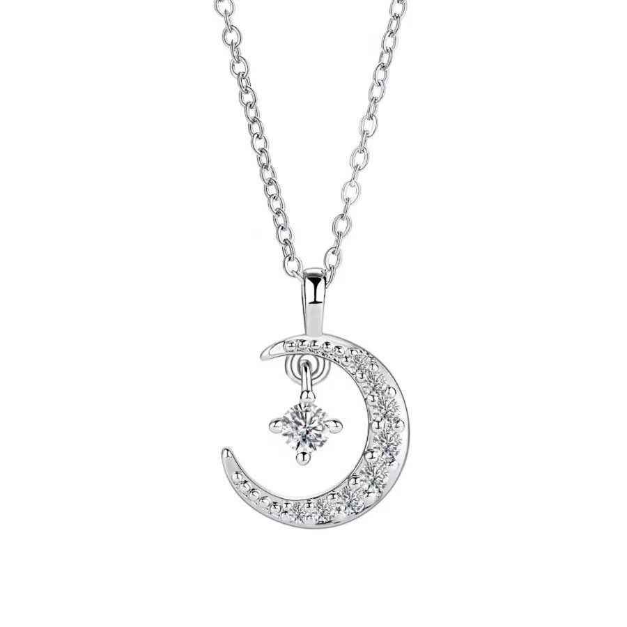 Titanium Steel Star Moon Female Affordable Luxury Fashion Niche Design Necklaces