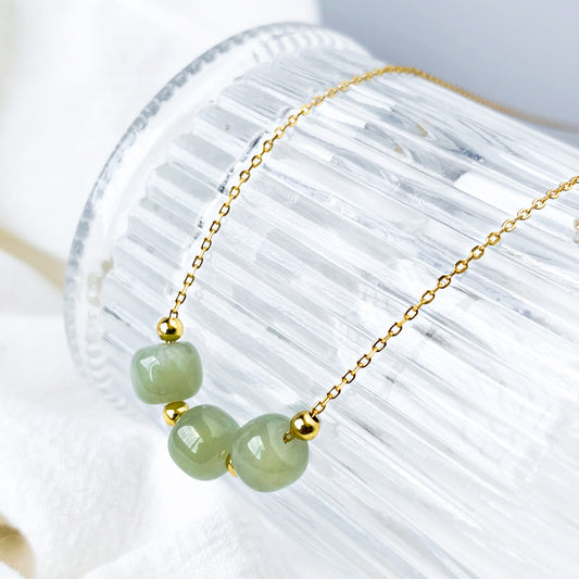 Women's Gold Bead High-grade Versatile Jade Special Interest Pendants