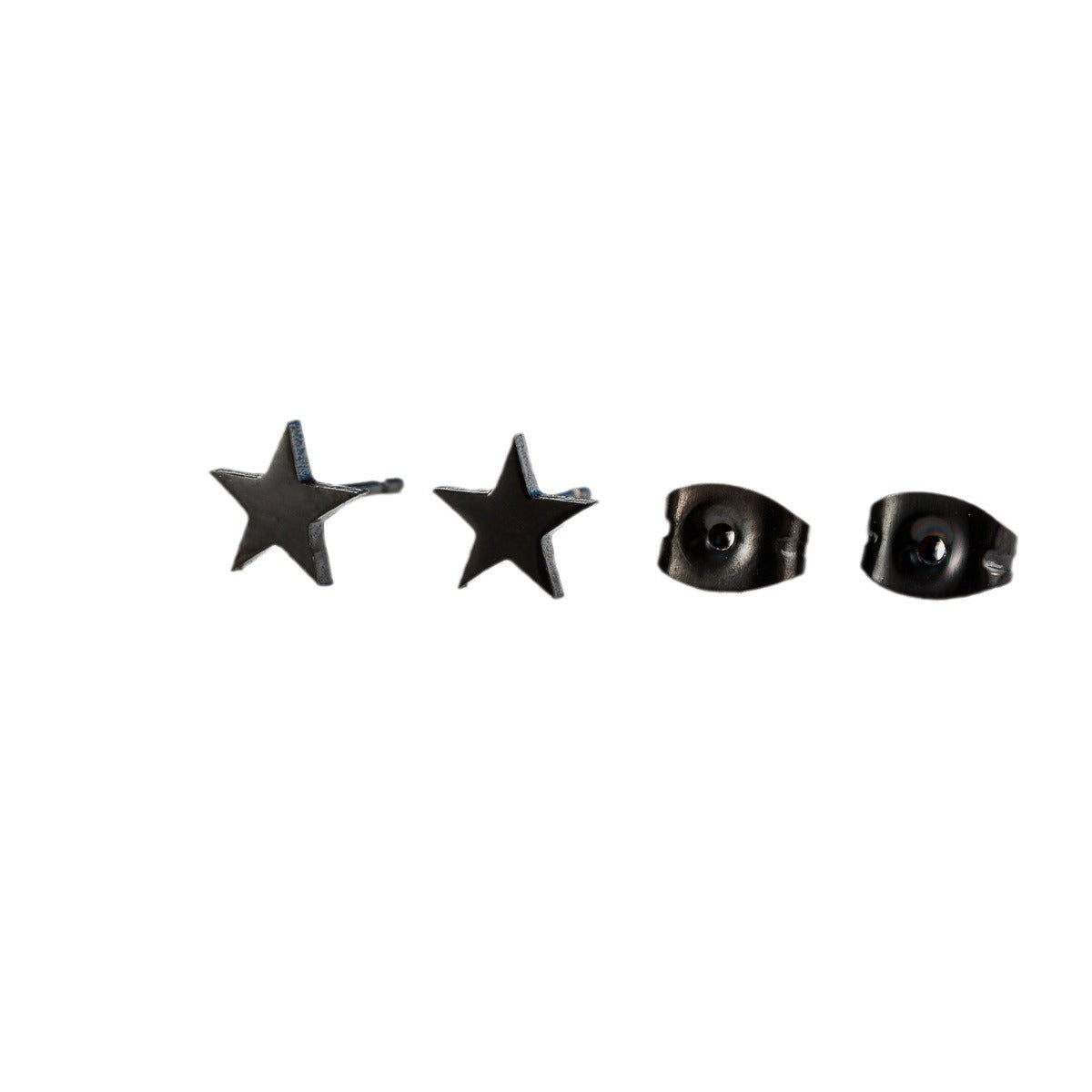 French Style Personality Female Simple Stainless Steel Fresh Pentagram Fashion Stud Earrings