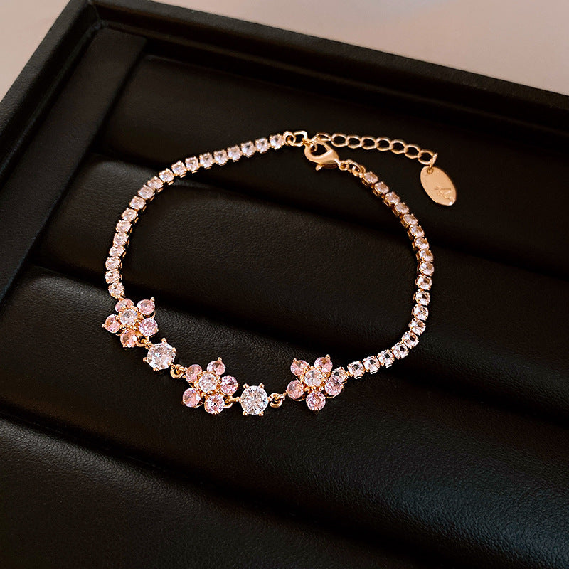 Zircon Adjustable Female Simple Light Luxury Graceful Bracelet