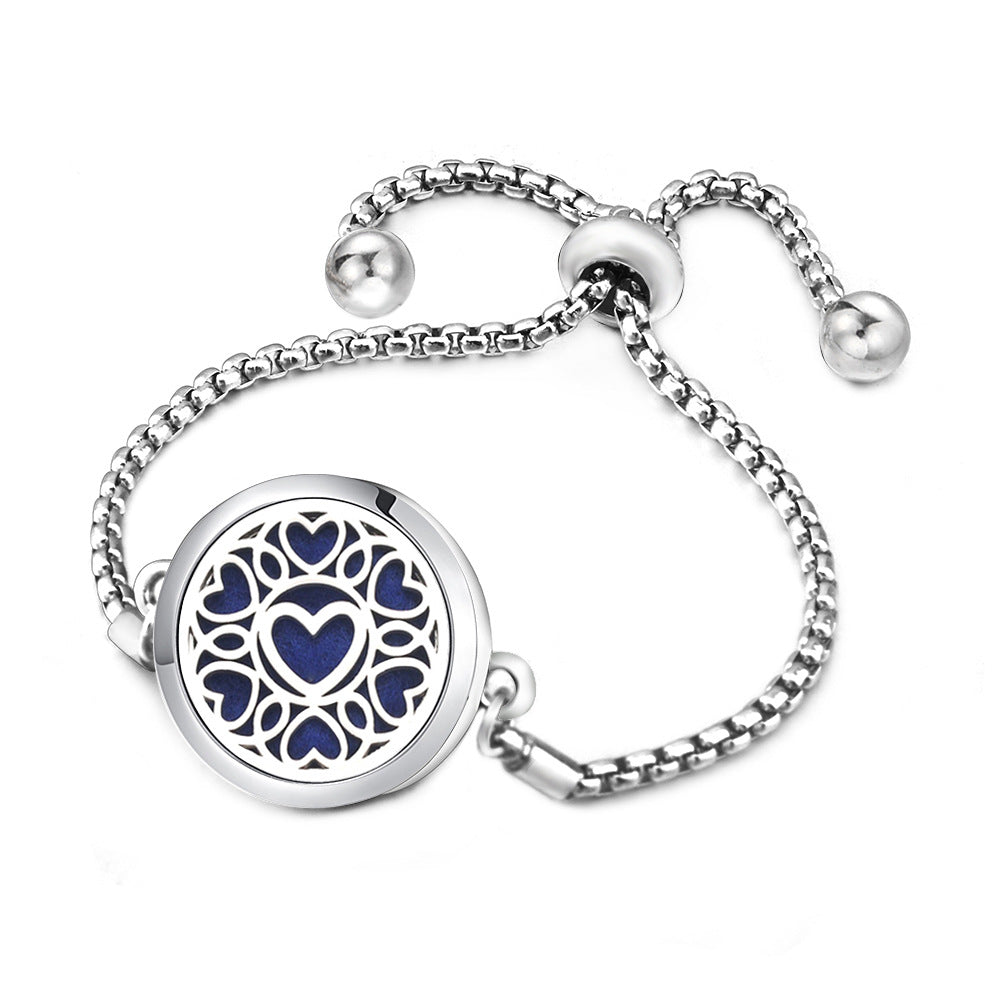 Angel Wings Mosquito Repellent Stainless Steel Essential Oil Perfume Box Bracelet