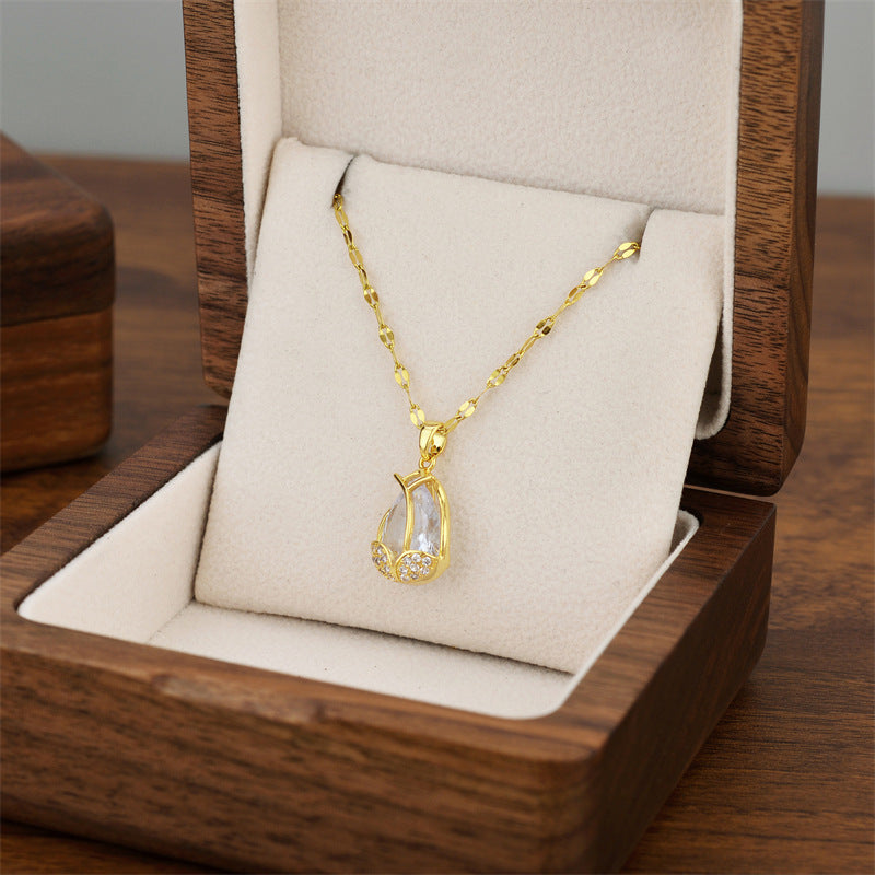 Titanium Steel Female Niche Simple Temperament Clavicle Pendants