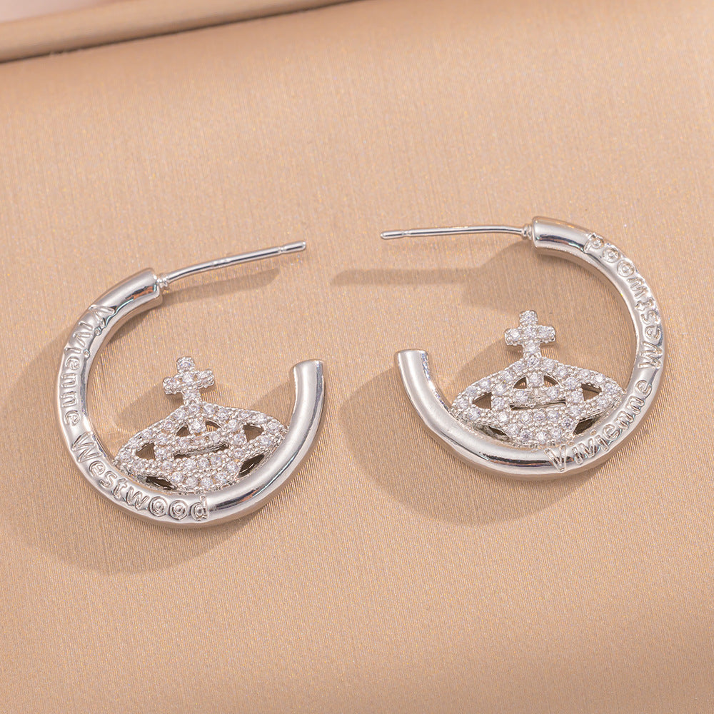 Simple Classic All Match Fashion Zircon Earrings