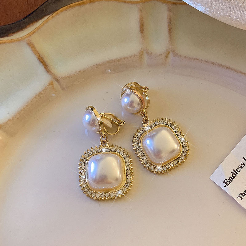 Live Broadcast High Sense Temperamental Pearl Earrings