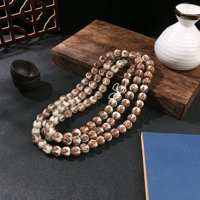Bodhi Lotus White Corypha Beads Root Bracelet