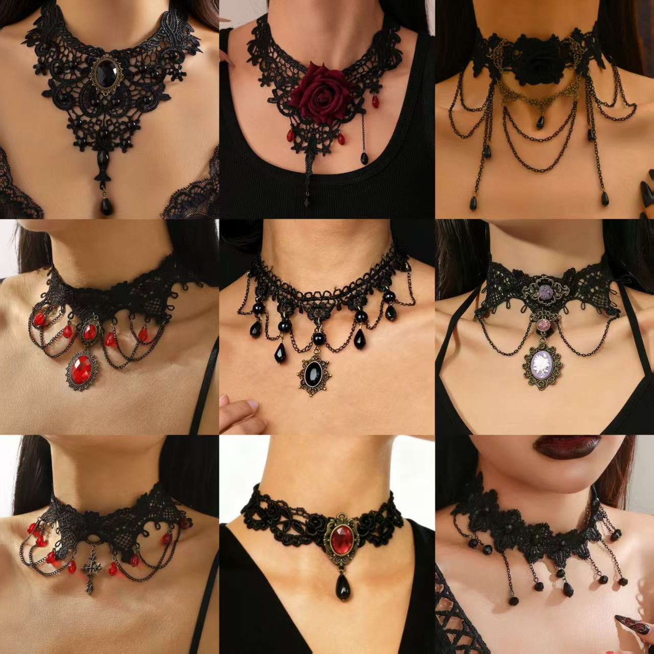 Lace Tassel Clavicle Chain Niche Personality Necklace