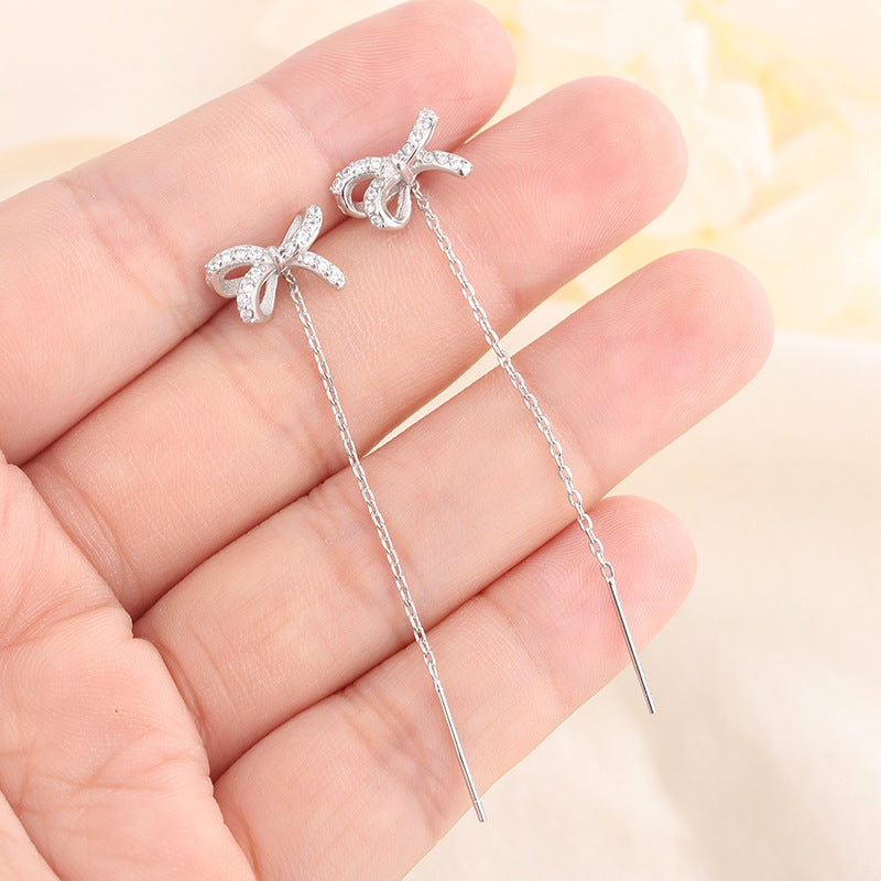 Women's Unique Bow Long Fringe Exquisite Trendy Rings