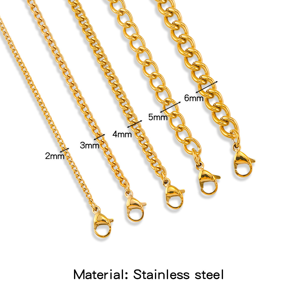 Stainless Steel Side Personality Simple Choker Necklaces