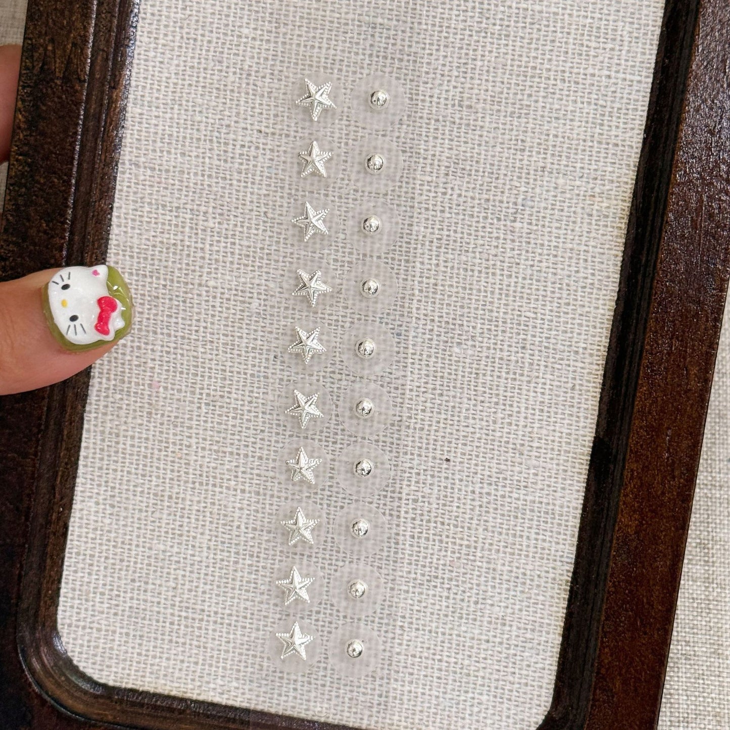 Fashion Auricular Point Sticker Crystal Ear Patch Bead Massage Stress Earrings