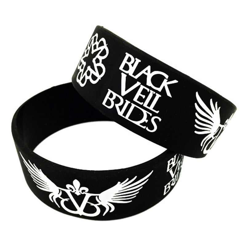 Silicone Fashion Music Hand Strap Trendy Hip Hop Bracelet