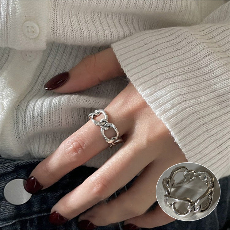 Cool Personality Geometric Hollow Irregular Female Retro Temperament Simple Open Bracelets