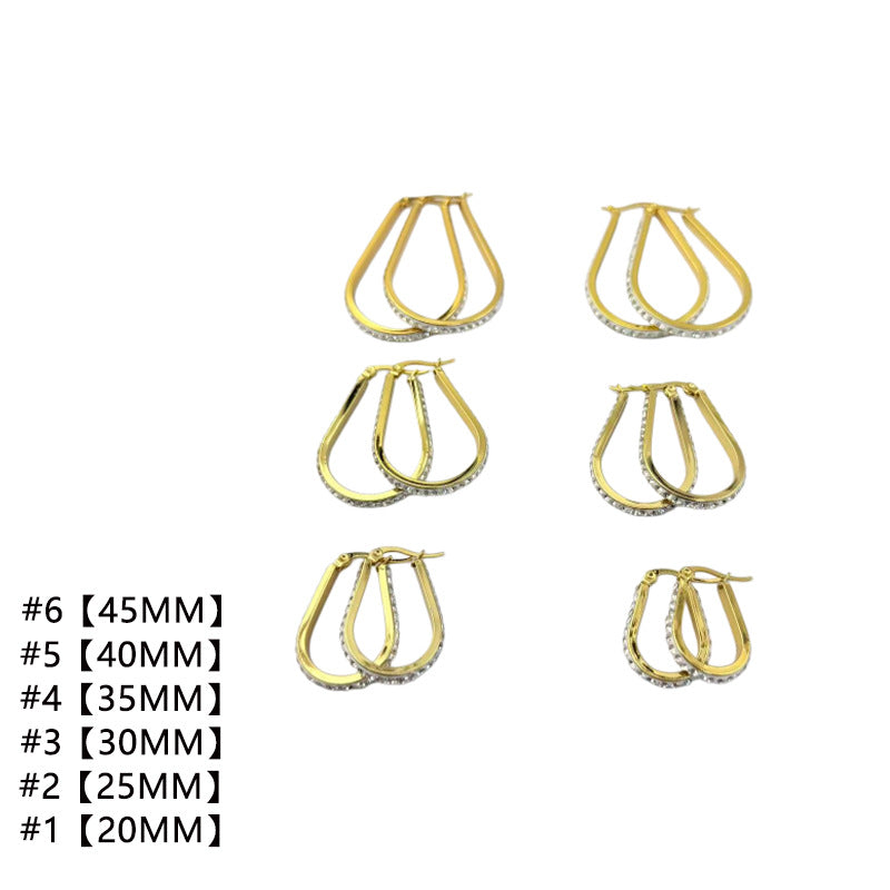 Steel Love Alloy Design High-grade Light Earrings