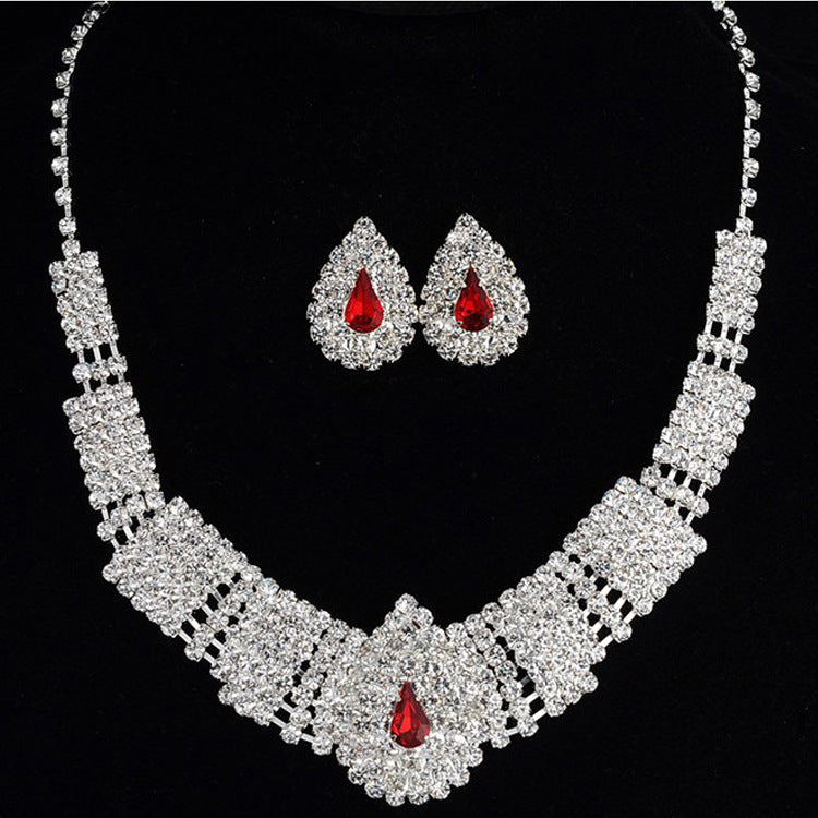 Women's Suite Splendid Diamond Geometric Crystal Flowers Jewelry Set
