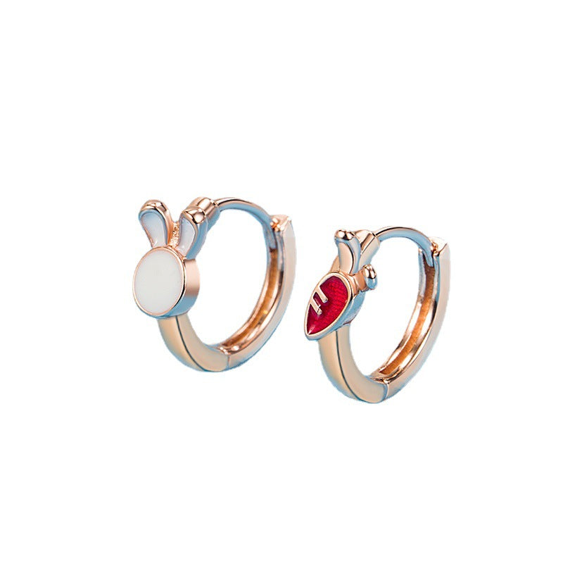 Women's Rabbit Radish Clip Graceful Petite Simple Cute Ear Buckle