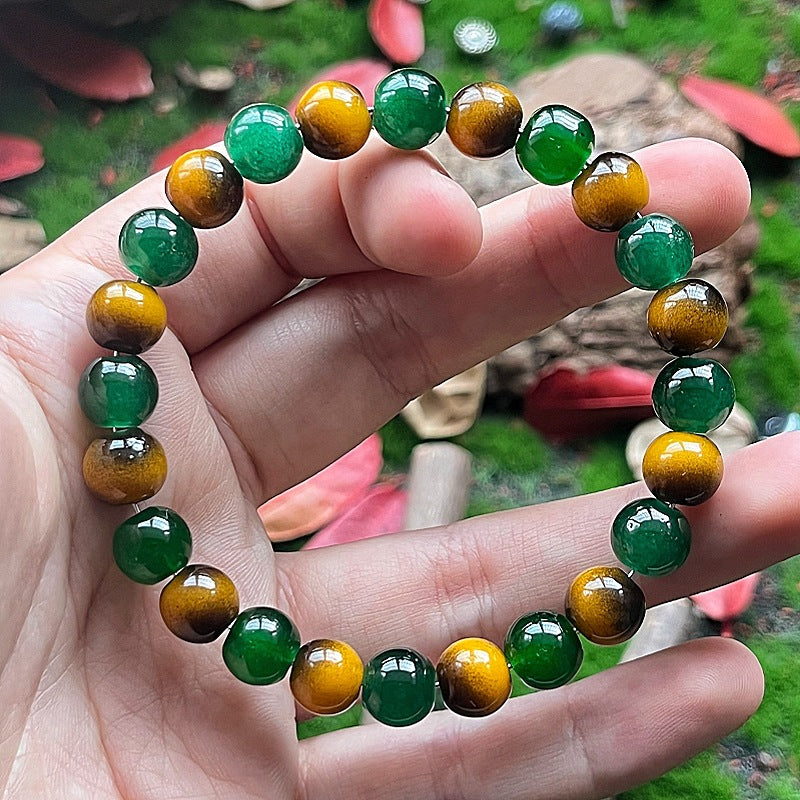 Xi Colored Glaze Glass Tigereye High-grade Bracelets