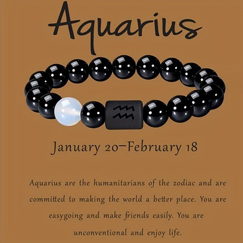 Xi Twee Constellation Elastic Tigereye Agate Bracelet
