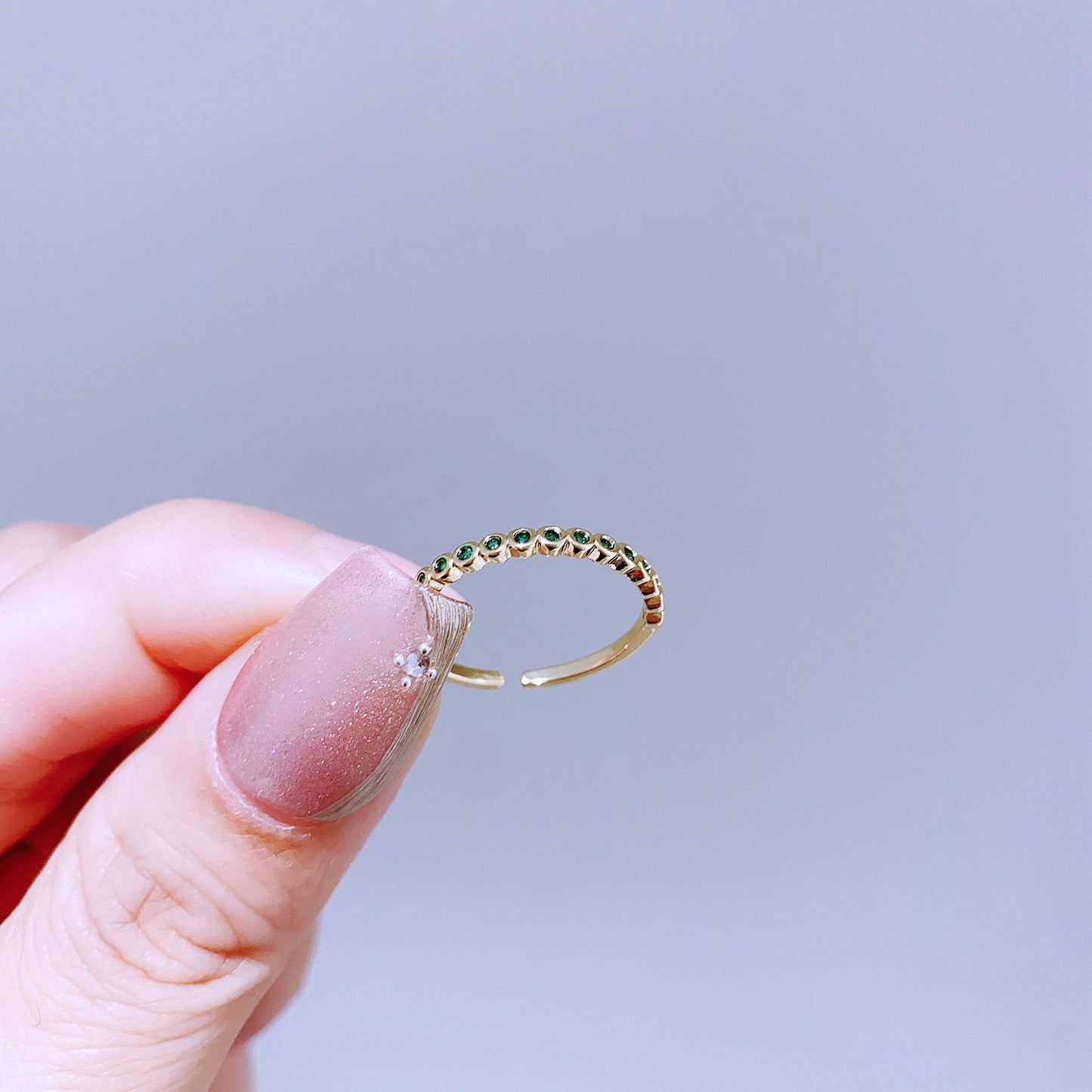 Light Luxury Minority Design Colorful Gemstone Rings