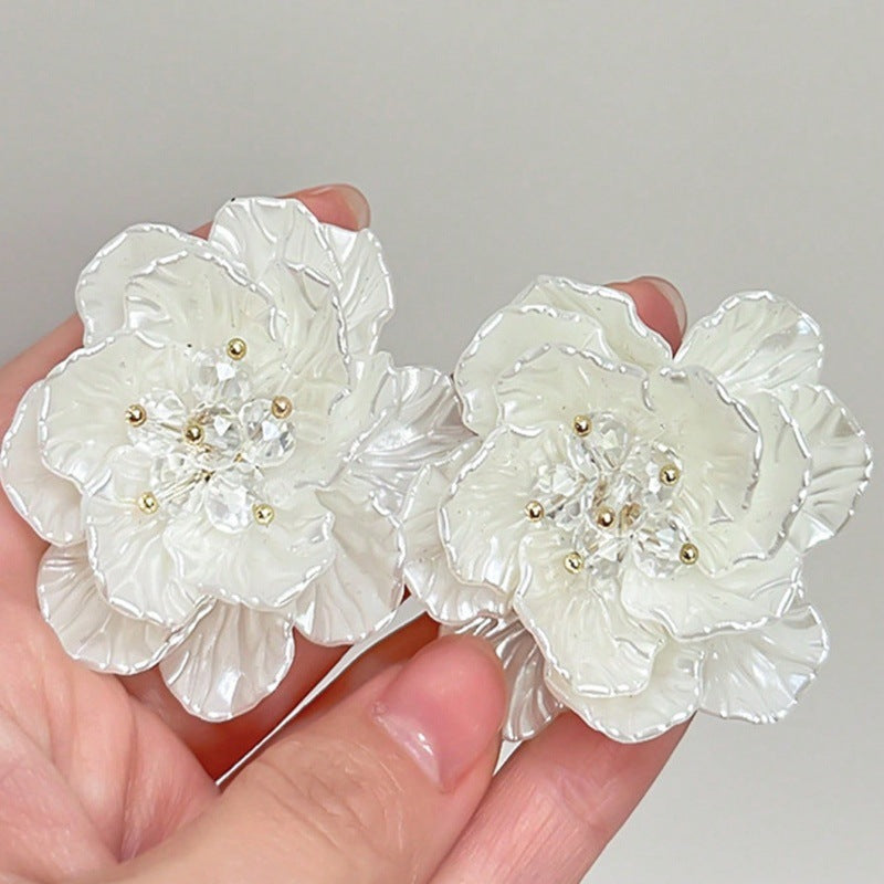 Flower Fresh Sweet Colorful Petals Holiday Stud Earrings